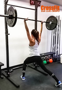 Adriana working on her Split Jerk!